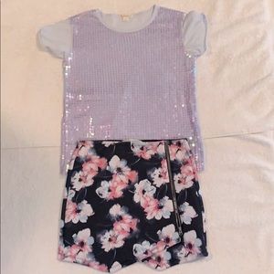 Girls Size 12 Crewcuts/Abercrombie Skirt & Top. Two-Piece Bundle. EUC